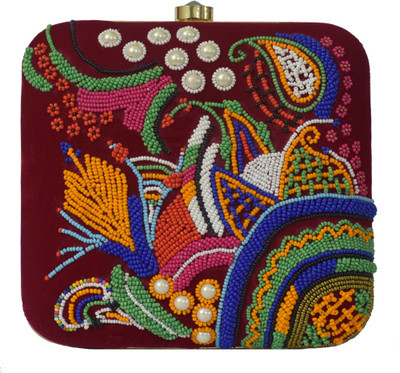 

Colors Inc Party Maroon Clutch