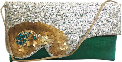 

Bhamini Party Green Clutch