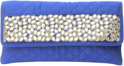 

Craftbazaar Party Blue Clutch