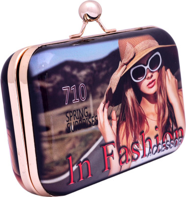 

Desi Veedesi Casual Black, Grey Clutch