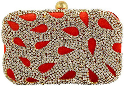 

Duchess Party Red, Silver Clutch