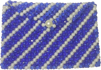 

Padma Handicrafts Casual Blue, White Clutch