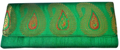 

Bhamini Party Green Clutch