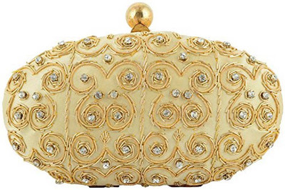 

Duchess Party Gold, Beige Clutch, Beige;gold