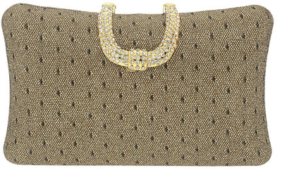 

The Ethnic Wears Party Gold Clutch