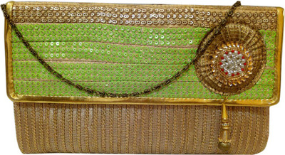 

Bhamini Party Green Clutch