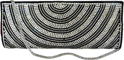 

Kawaii Casual Silver, Black Clutch, Black;silver