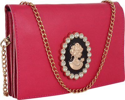 

Jewel Fuel Casual Pink Clutch