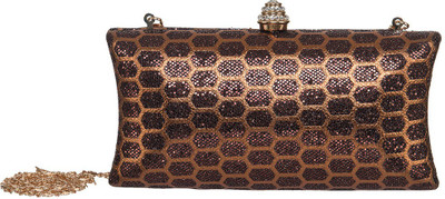 

Peaubella Party Brown Clutch