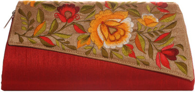 

Soulful Threads Party Red Clutch