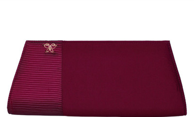 

TISKA Maroon Clutch