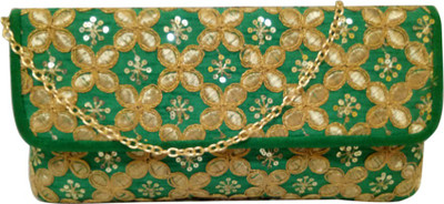 

Bhamini Party Green Clutch