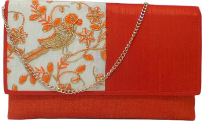 

Bhamini Party Orange Clutch