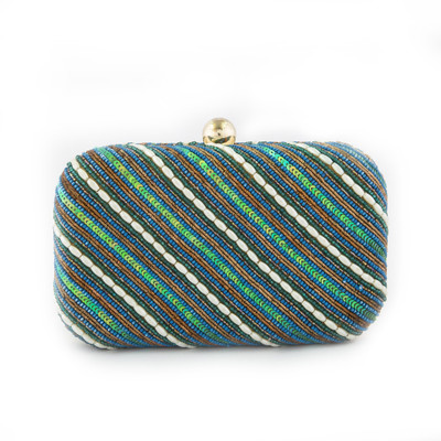 

GJT Casual Green, Blue Clutch, Blue;green
