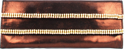 33% OFF on Favola Casual Brown, Gold Clutch