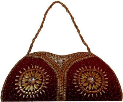 

Navaksha Party Maroon Clutch