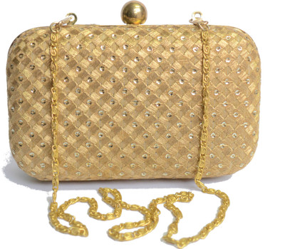 

Glitter Accessories Party Gold Clutch