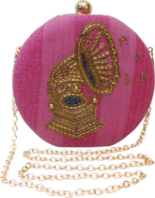 Bhamini Party Pink Clutch