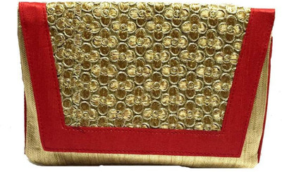

Craftbazaar Party Red Clutch