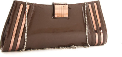 

Swiss Design Party Brown Clutch