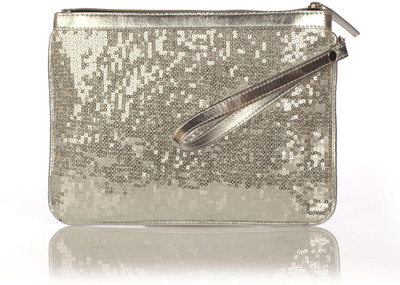

Berrypeckers Casual Silver Clutch