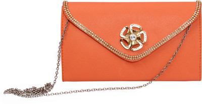 

Jars Collections Party Orange Clutch