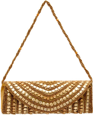 

Galz4ever Casual Gold Clutch