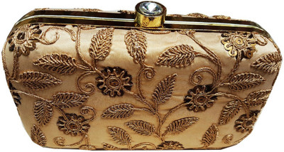 

The Indian Handicraft Store Party Gold Clutch