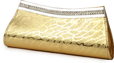 

Kleio Casual Gold Clutch
