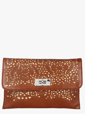 

Dice Party Brown Clutch
