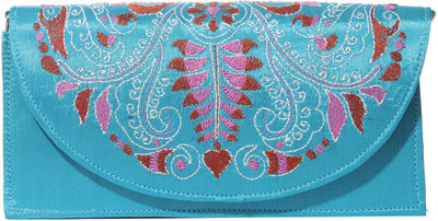 

Slice Of Bengal Party Blue Clutch