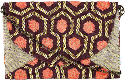 

Loom Tree Party Maroon Clutch