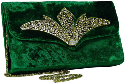 

pracce Party Green Clutch