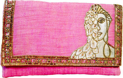 

Craftbazaar Casual Pink Clutch