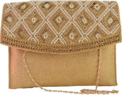 

Mahadev Exports Party Gold Clutch