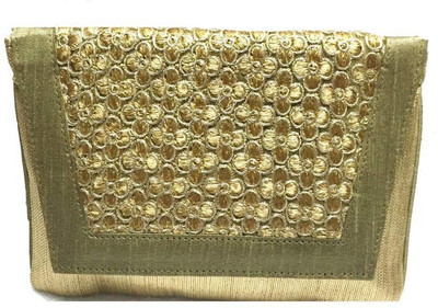 

Craftbazaar Party Gold Clutch