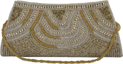

The Indian Handicraft Store Party Gold Clutch