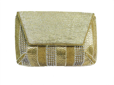 

Kawaii Casual Gold Clutch
