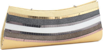 

Swiss Design Grey, Gold Clutch, Gold;grey