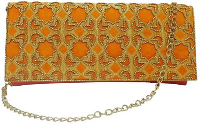 

Deepsum Party Orange Clutch