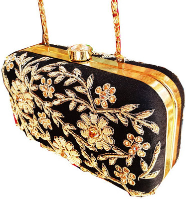 

The Indian Handicraft Store Party Black Clutch