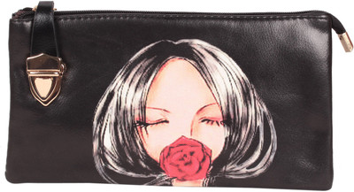 

Reedra Casual Black Clutch