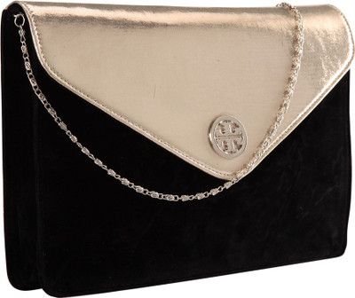

Contrast Party Black, Gold Clutch