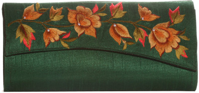 

Soulful Threads Party Green Clutch