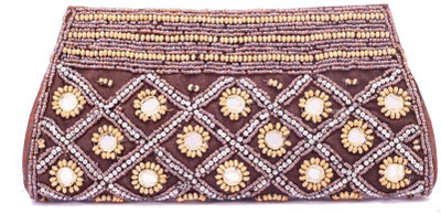

Kleio Casual, Formal, Party Brown Clutch