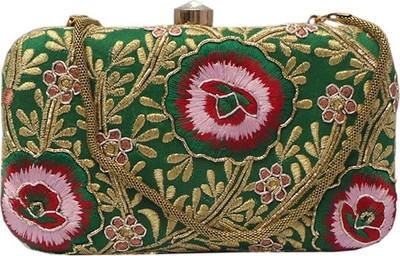 

Bhamini Party Green Clutch
