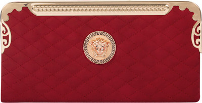 Polki Casual Red Clutch