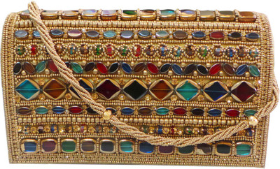 

Bhamini Party Gold Clutch