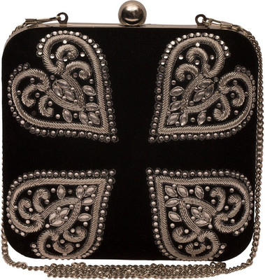 

The Indian Handicraft Store Party Black Clutch