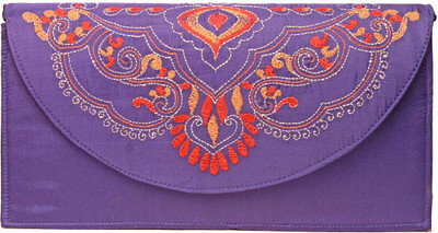 

Slice Of Bengal Casual Purple Clutch